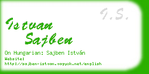 istvan sajben business card